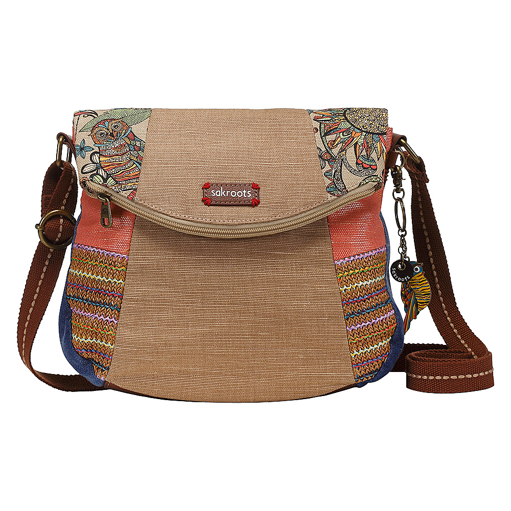 Sakroots Artist Circle Foldover Crossbody Camel Spirit Desert Patch Sakroots Fabric Handbags