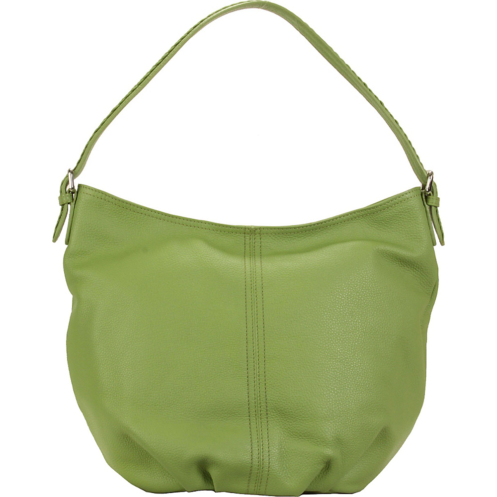 Hadaki Slouchy Hobo Piquat Green Hadaki Leather Handbags
