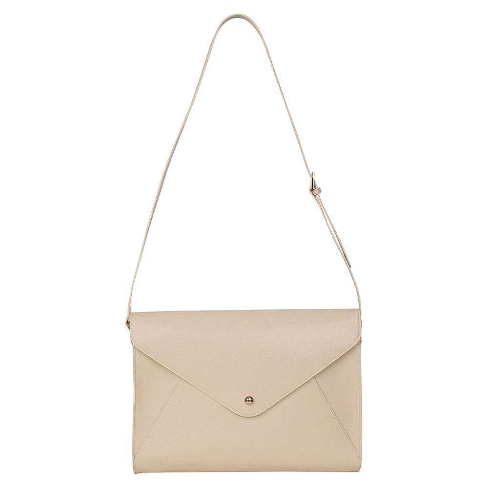 Paperthinks Large Envelope Bag Ivory - Paperthinks Leather Handbags