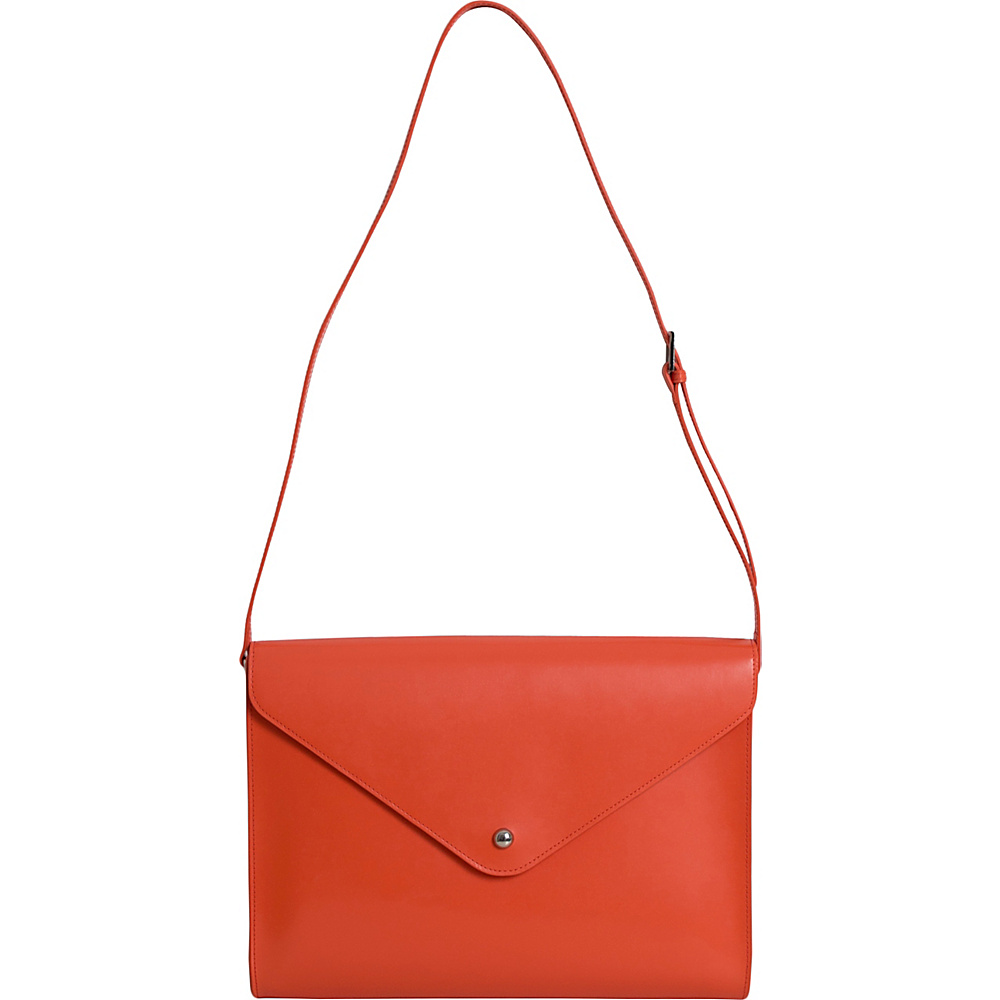 Paperthinks Large Envelope Bag Tangerine Orange Paperthinks Leather Handbags