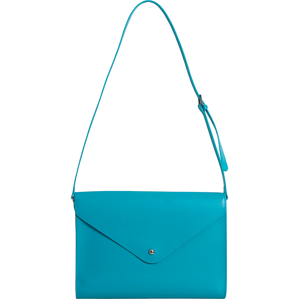 Paperthinks Large Envelope Bag Turquoise Paperthinks Leather Handbags