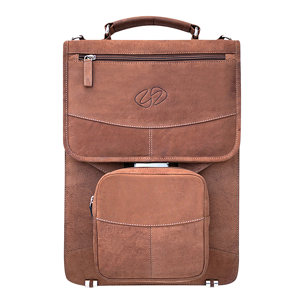 MacCase Premium Leather Flight Case Fully Optioned Vintage MacCase Non Wheeled Business Cases