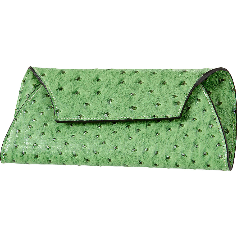 Clava Jemma Faux Ostrich Wallet Green Clava Women s Wallets