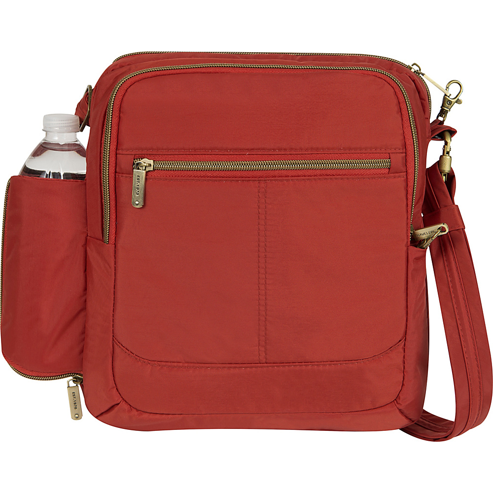 Travelon Anti Theft Signature N S Shoulder Bag Cayenne Travelon Fabric Handbags