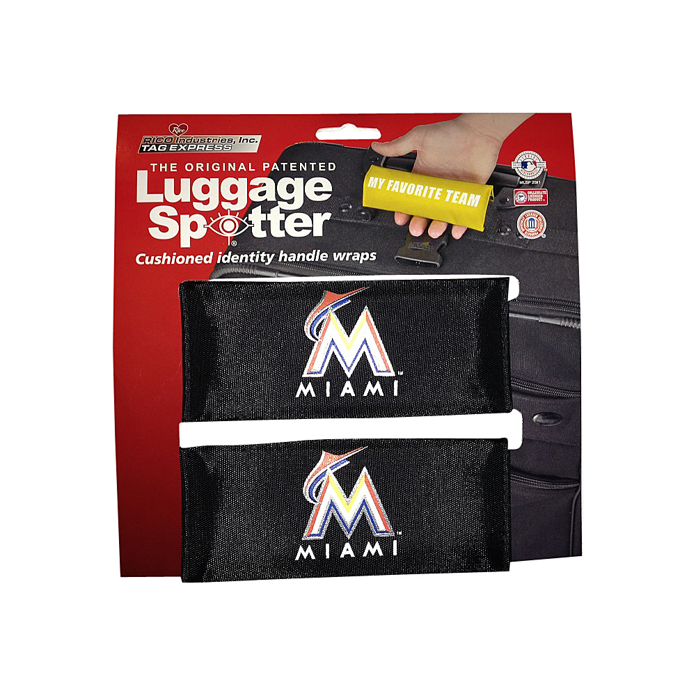 Luggage Spotters MLB Miami Marlins Luggage Spotter Black Luggage Spotters Luggage Accessories