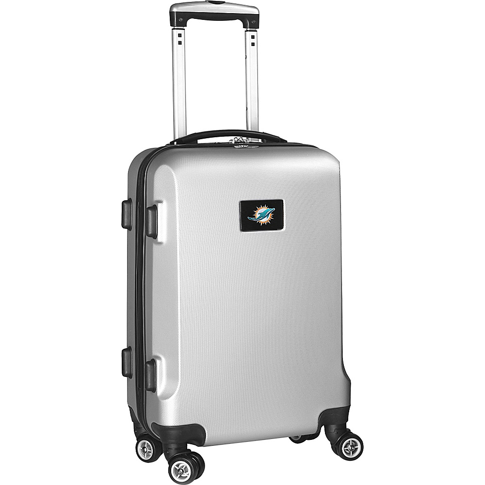 Denco Sports Luggage NFL 20 Domestic Carry On Silver Miami Dolphins Denco Sports Luggage Hardside Carry On