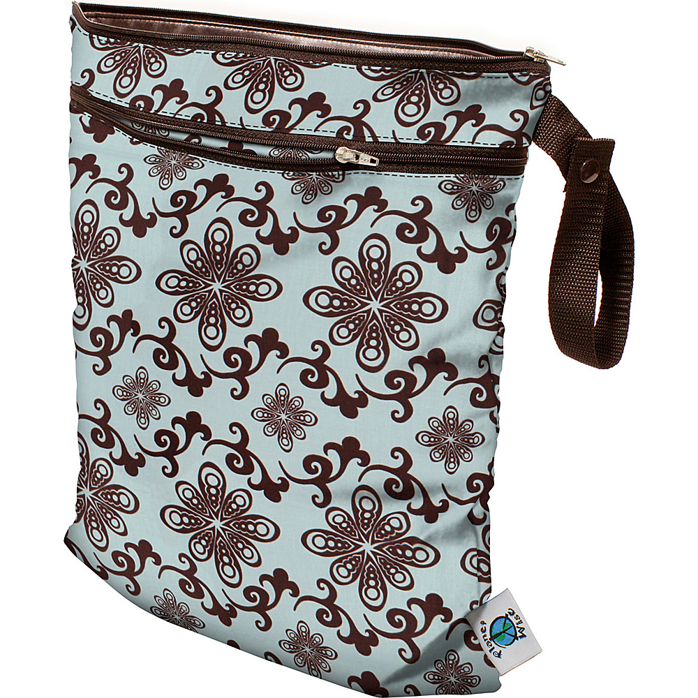 Planet Wise Wet Dry Bag Aqua Swirl Planet Wise Diaper Bags Accessories