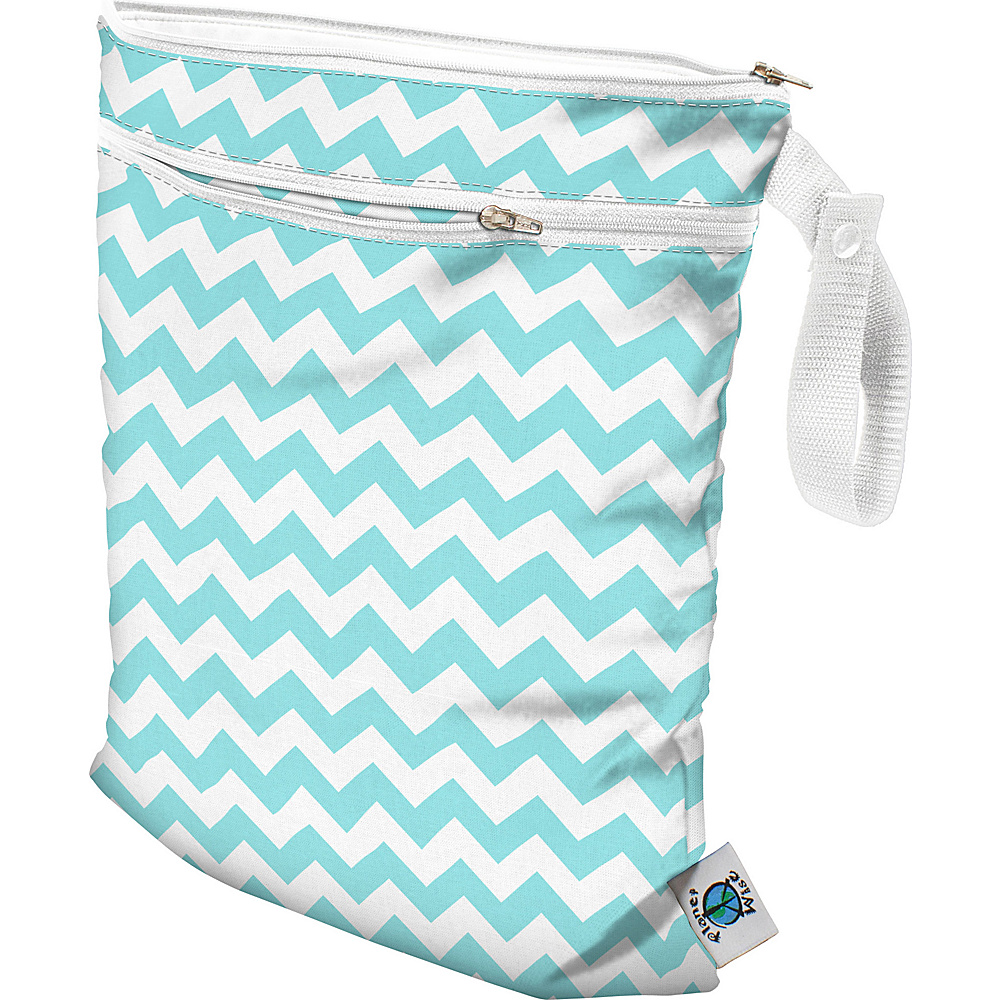 Planet Wise Wet Dry Bag Teal Chevron Planet Wise Diaper Bags Accessories