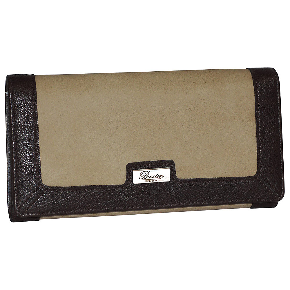 Buxton East West Expandable Clutch Tan Buxton Ladies Small Wallets