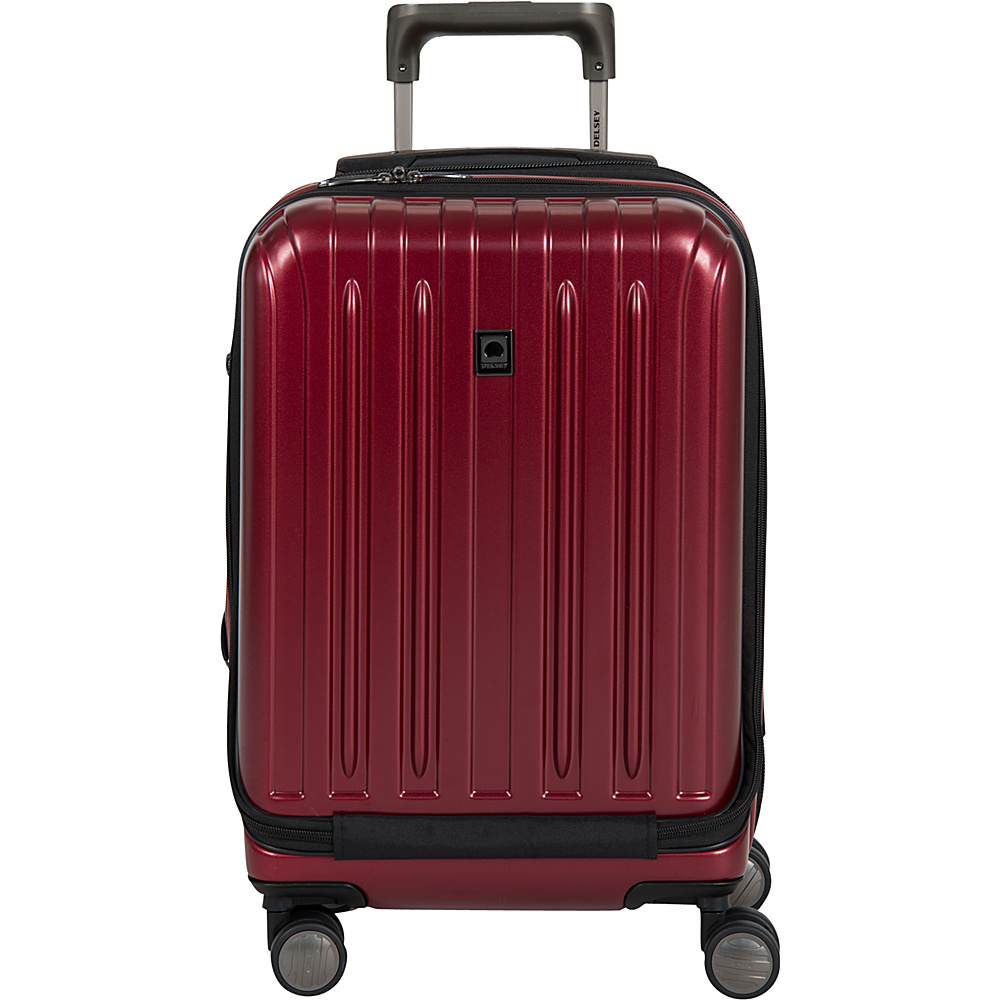 Delsey Helium Titanium International Carry On Spinner Trolley Black Cherry Delsey Hardside Carry On