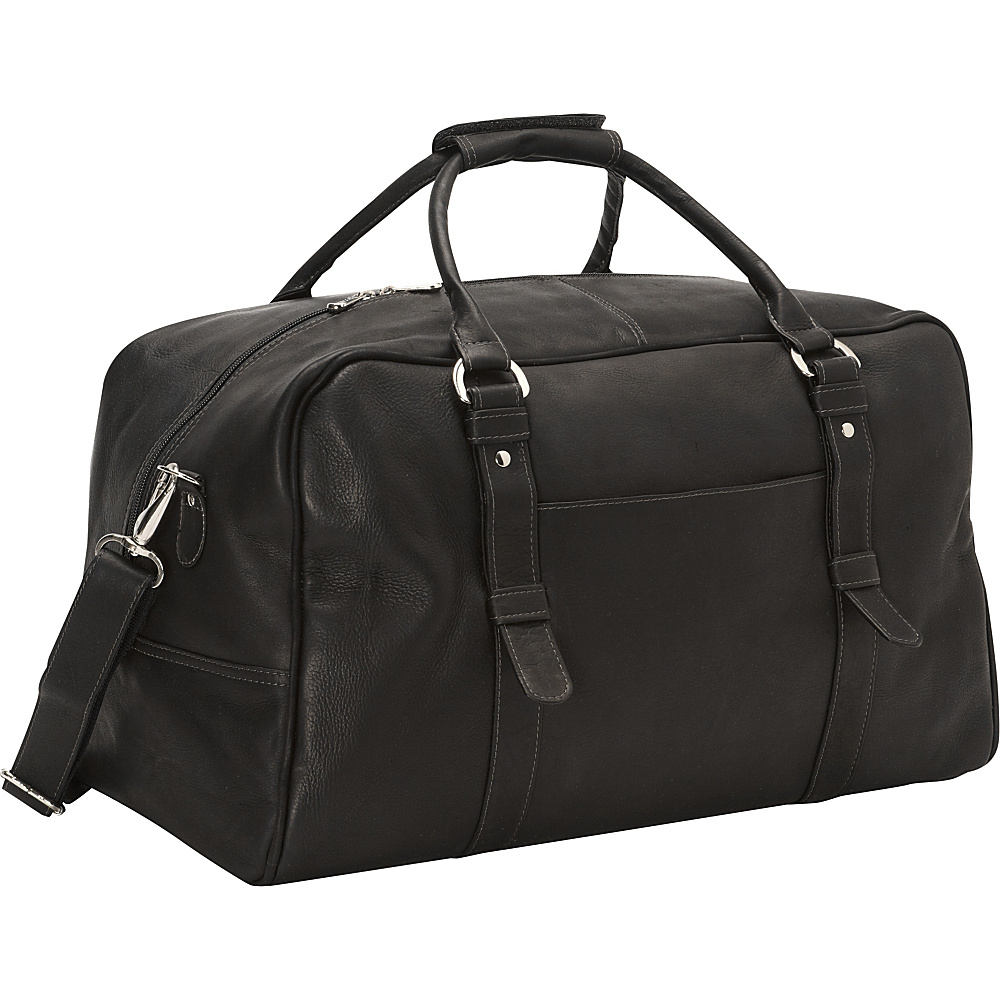 Piel Large Top Zip Duffel Bag Black Piel Travel Duffels