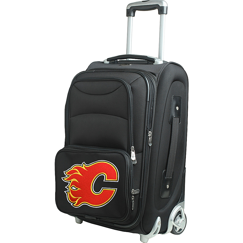 Denco Sports Luggage NHL 21 Wheeled Upright Calgary Flames Denco Sports Luggage Softside Carry On