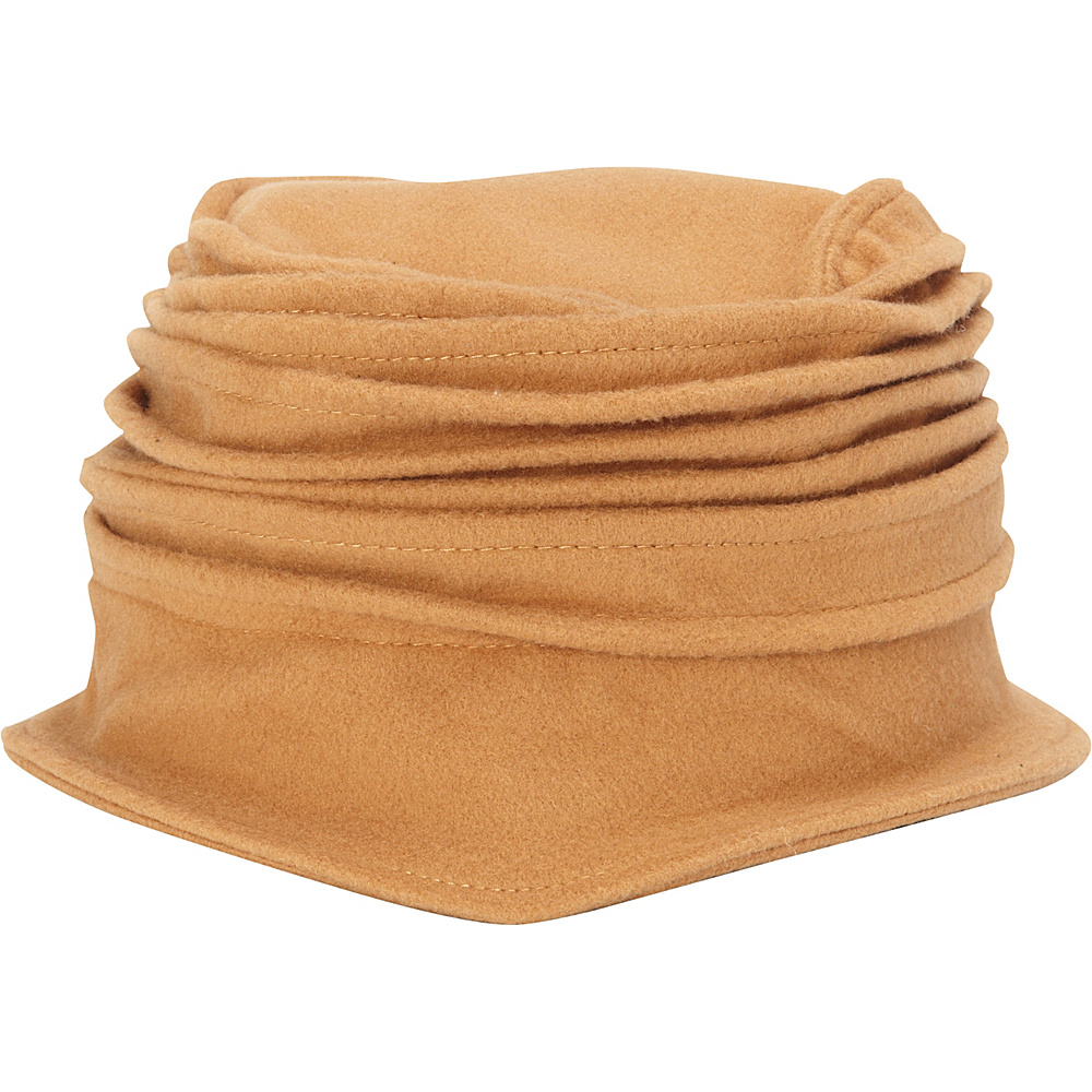 Magid Fleece Flower Cloche Camel Magid Hats Gloves Scarves