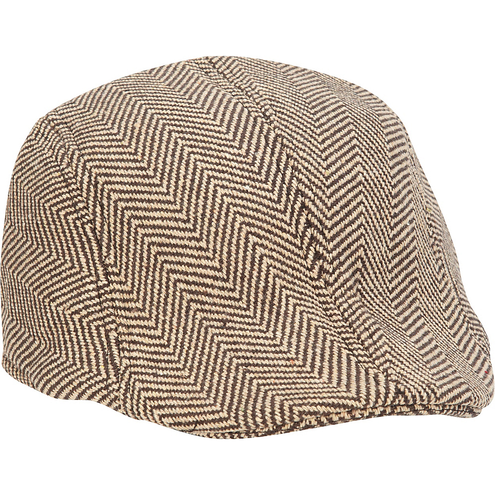 Magid Herringbone Tweed Ivy Cap Brown Magid Hats