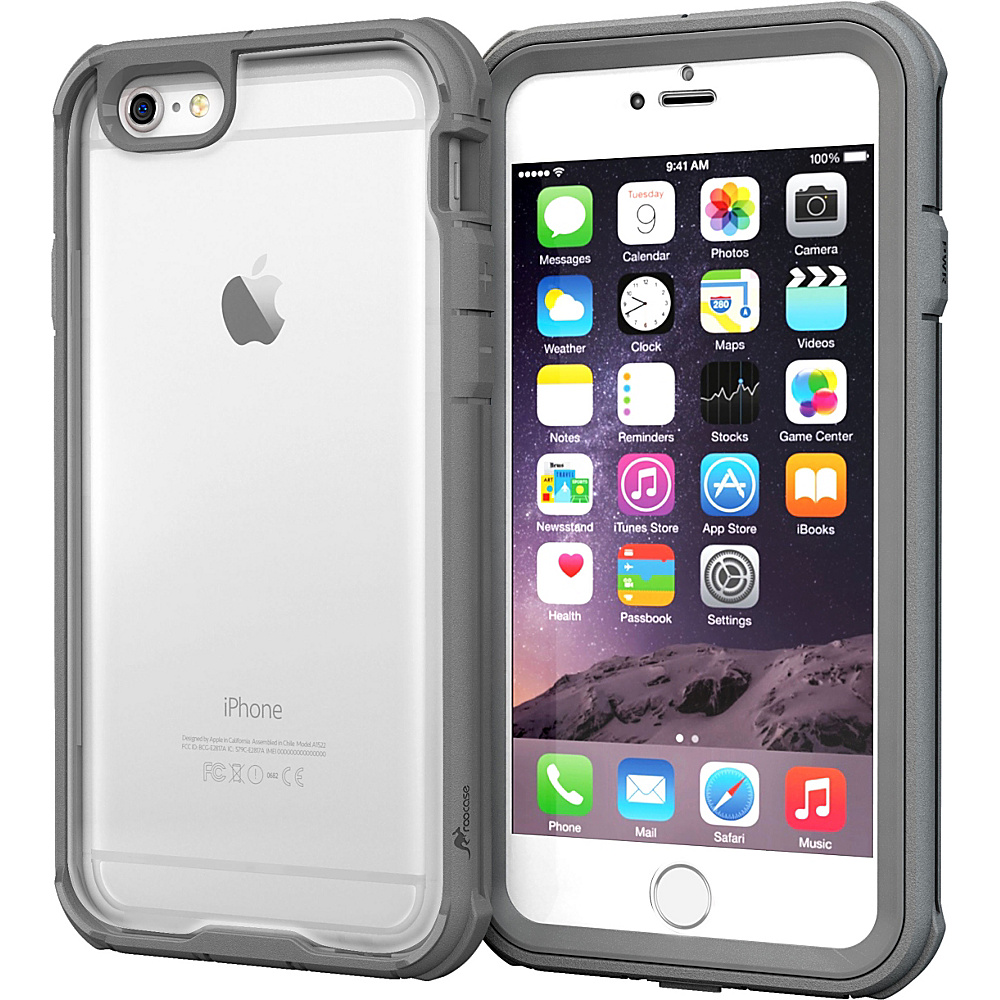 rooCASE Slim Fit Glacier Tough Hybrid PC TPU Case for Apple iPhone 6 6s Gray rooCASE Electronic Cases