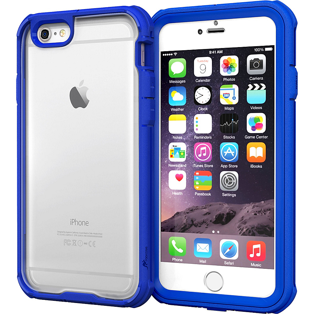 rooCASE Slim Fit Glacier Tough Hybrid PC TPU Case for Apple iPhone 6 6s Blue rooCASE Electronic Cases