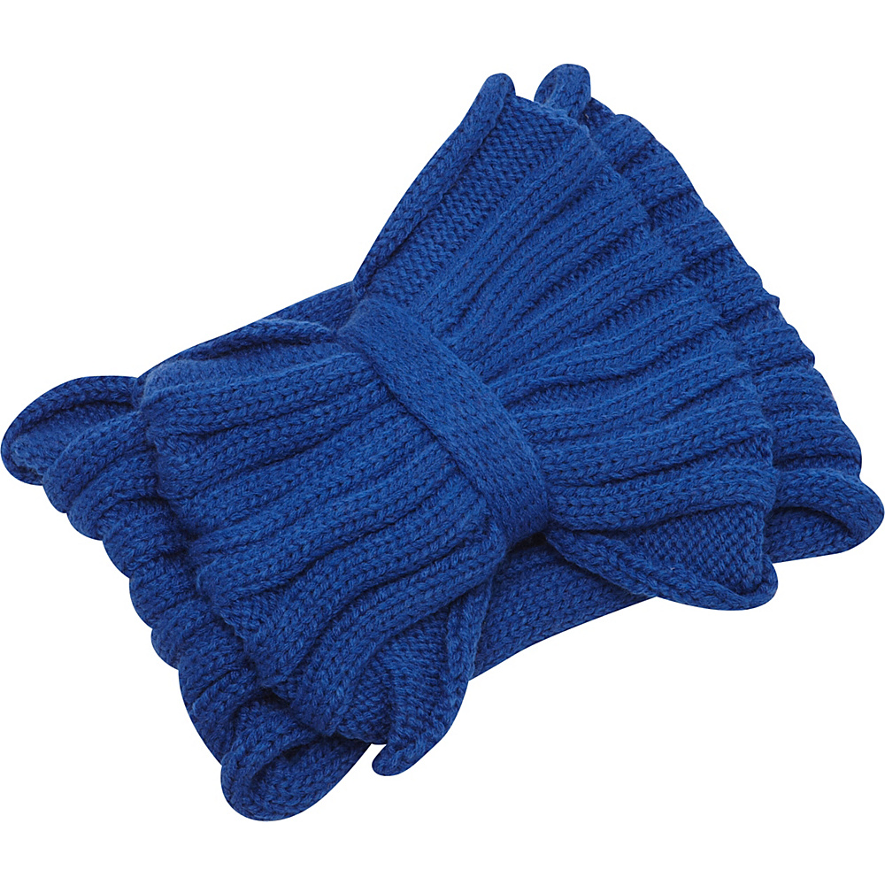 Magid Oversize Bow Knit Head Wrap Royal Magid Hats Gloves Scarves