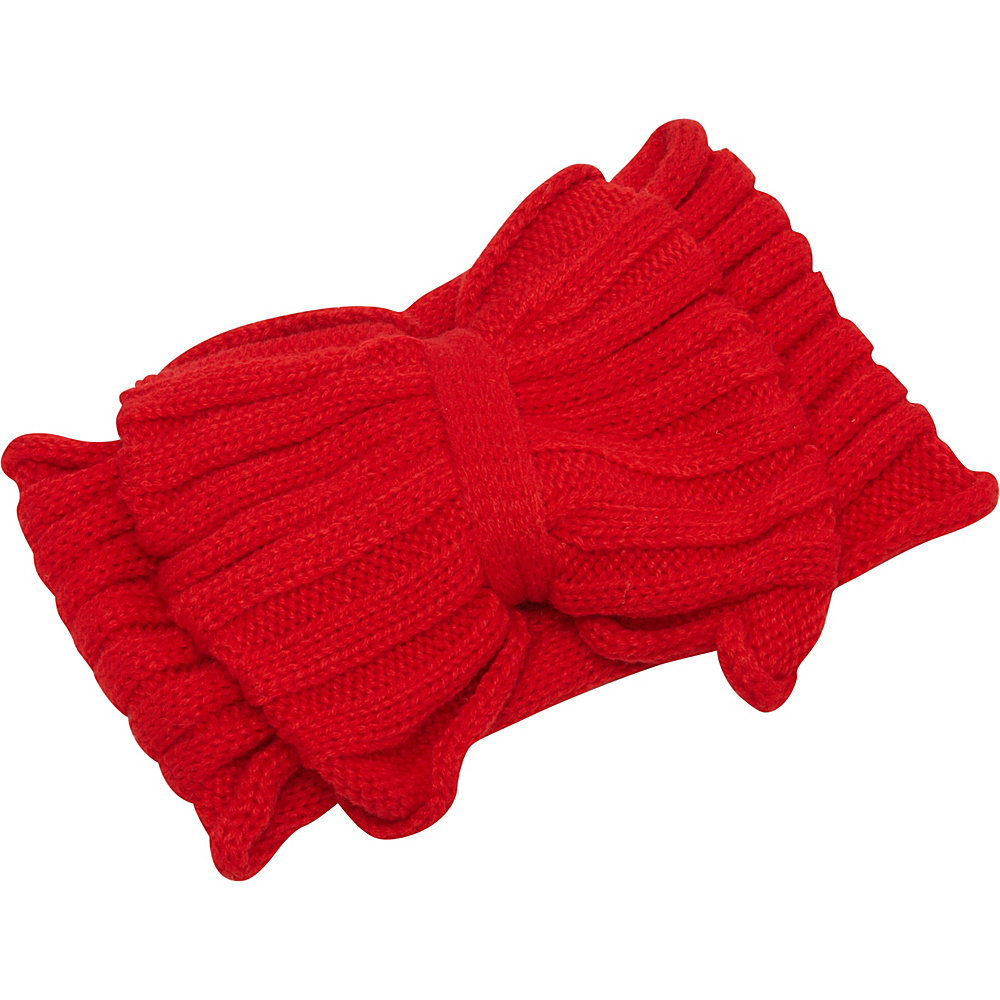 Magid Oversize Bow Knit Head Wrap Red Magid Hats