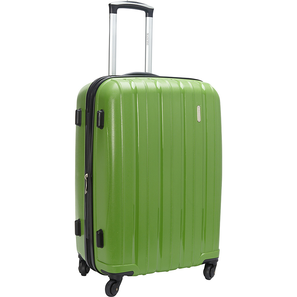 Mancini Leather Goods 24 Expandable Polypropylene Spinner Luggage Apple Green Mancini Leather Goods Hardside Checked