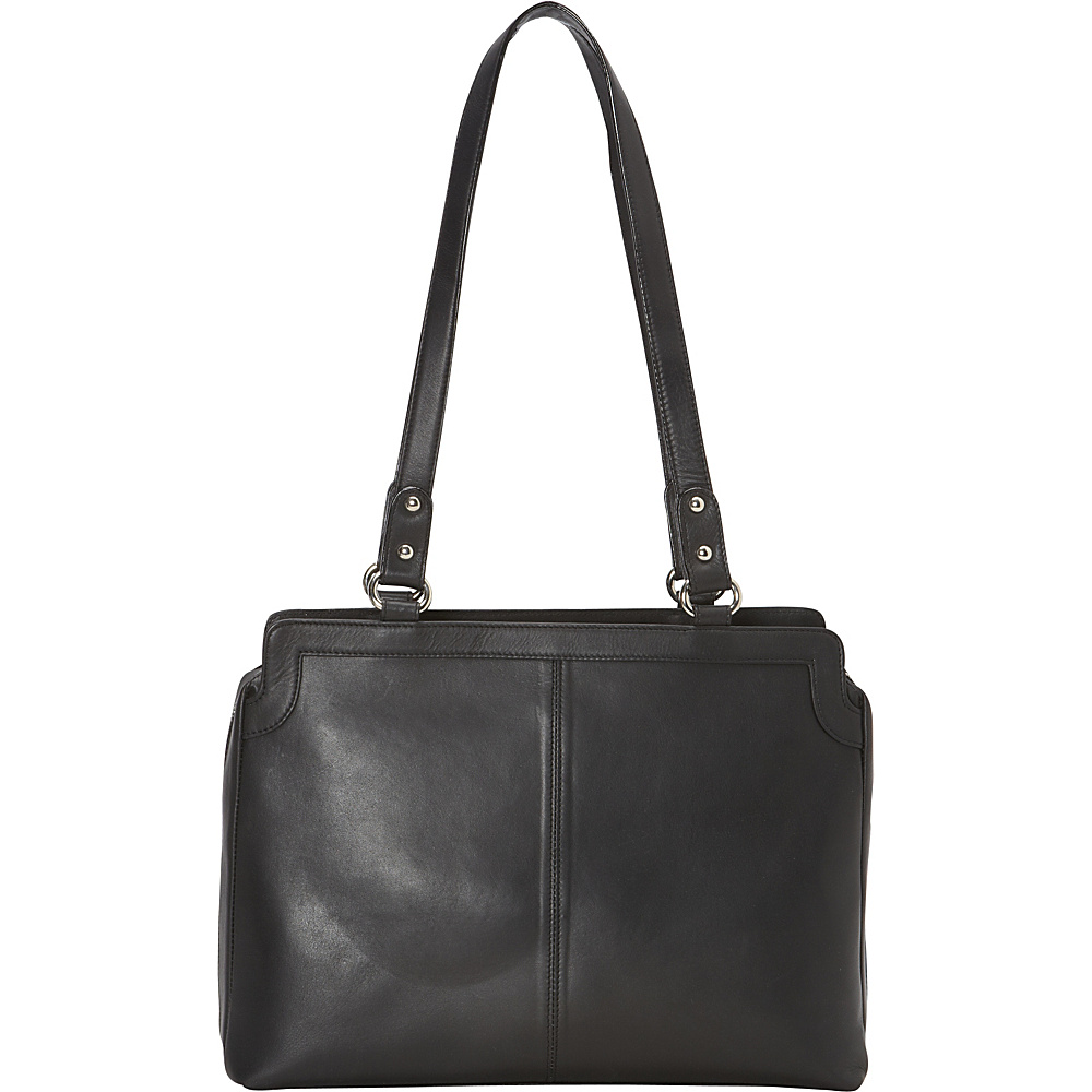 R R Collections East West Tote Black R R Collections Leather Handbags