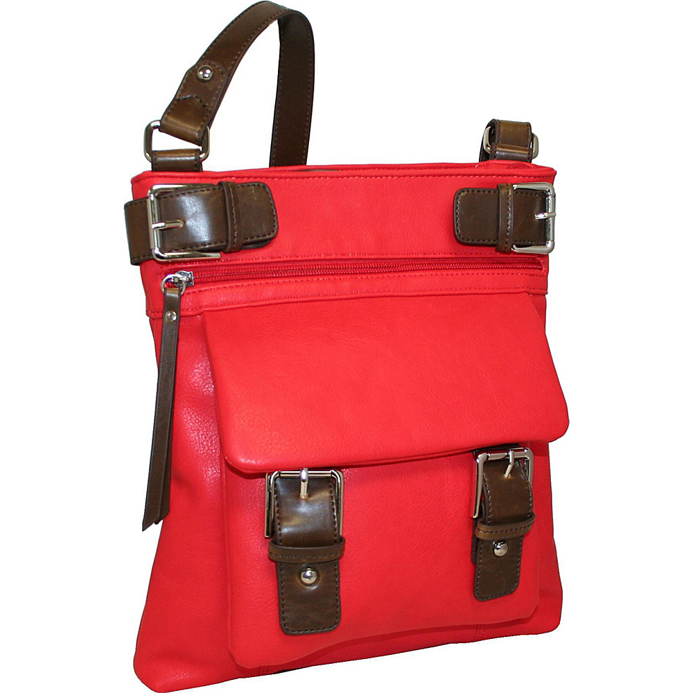 Punto Uno Tailored Tonya Red Punto Uno Manmade Handbags