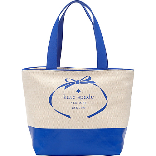 kate spade new york Heritage Spade Logo Summer Tote Natural/Island Deep - kate spade new york Designer Handbags