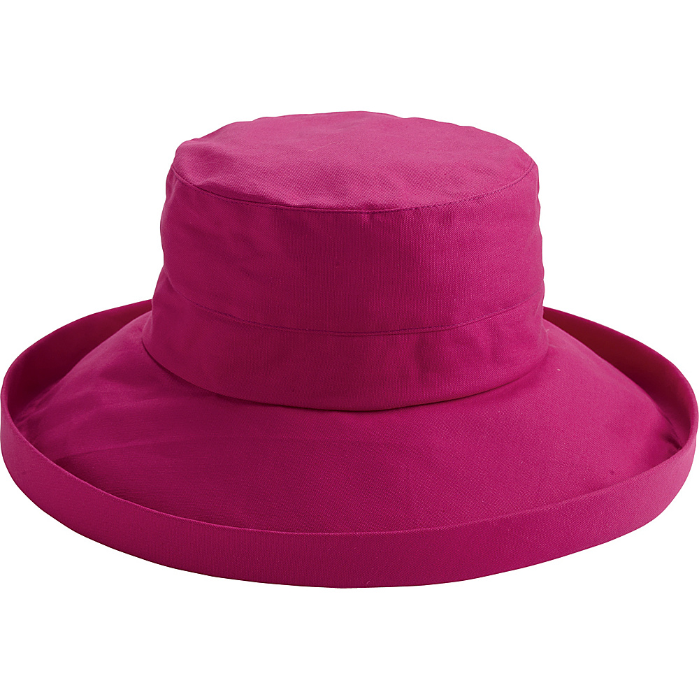 San Diego Hat Linen Fabric Hat with Kettle Brim Hot Pink San Diego Hat Hats Gloves Scarves