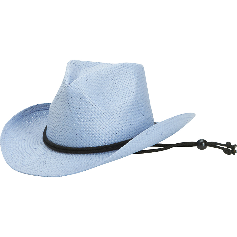 San Diego Hat Kids Woven Paper Cowboy with Chin Cord and Stretch Band Denim San Diego Hat Hats Gloves Scarves