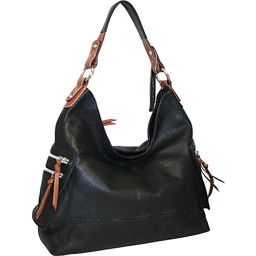 Nino Bossi Ali Baba Hobo Black - Nino Bossi Leather Handbags