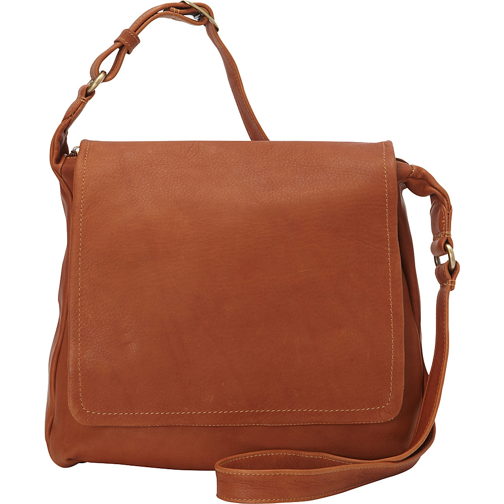 Derek Alexander NS 3 4 Flap Shoulder Bag Tan Derek Alexander Leather Handbags