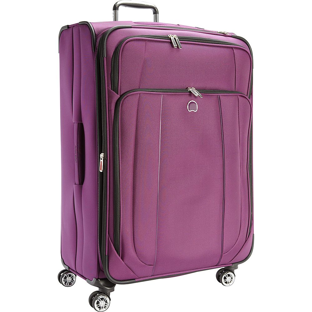 Delsey Helium Cruise 29 Exp Suiter Trolley Purple Delsey Softside Checked