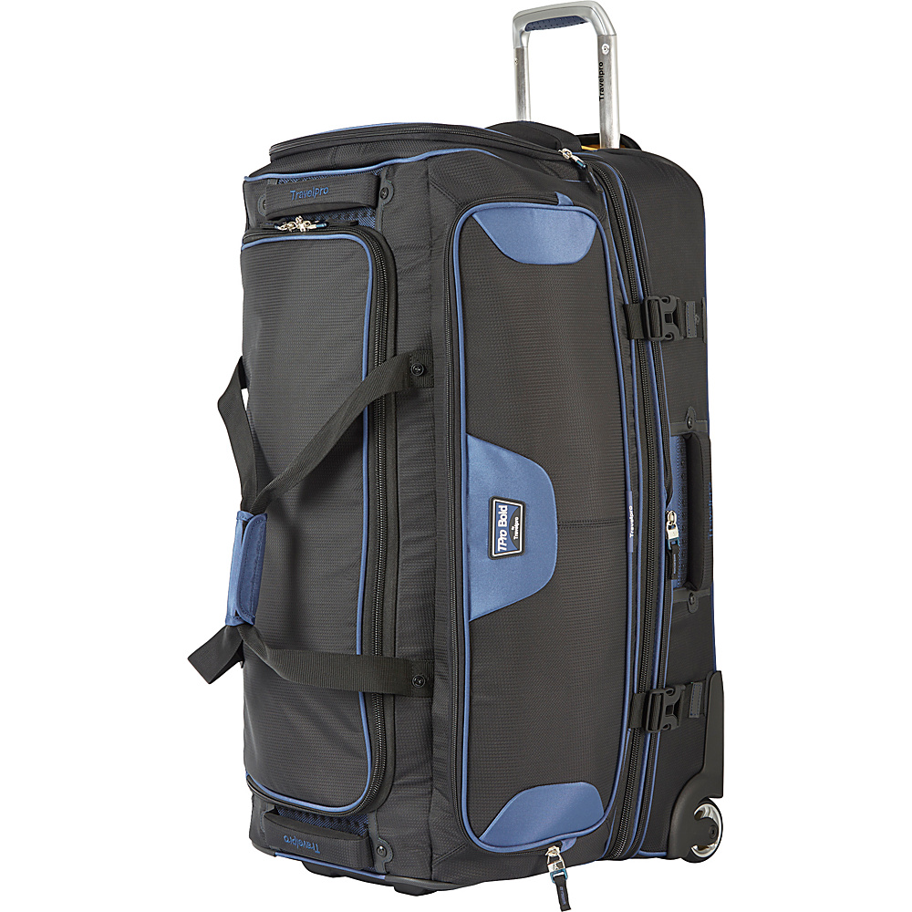 Travelpro T Pro Bold 2.0 30 Rolling Duffle Black amp; Blue Travelpro Softside Checked