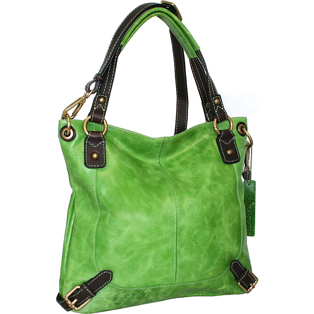 Nino Bossi Torino Satchel Apple Green Nino Bossi Leather Handbags