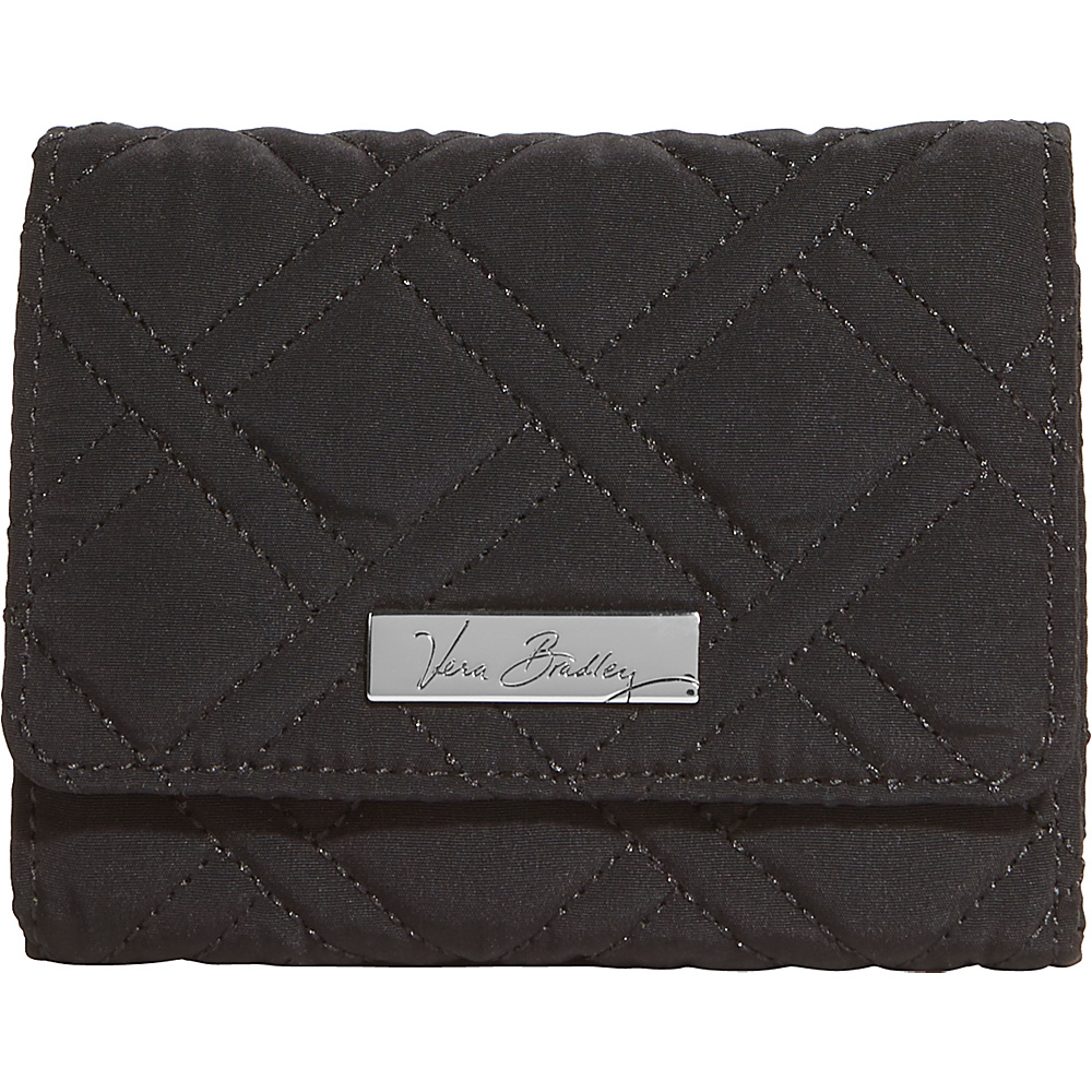 Vera Bradley Small Trifold Wallet Solids Black Vera Bradley Women s Wallets