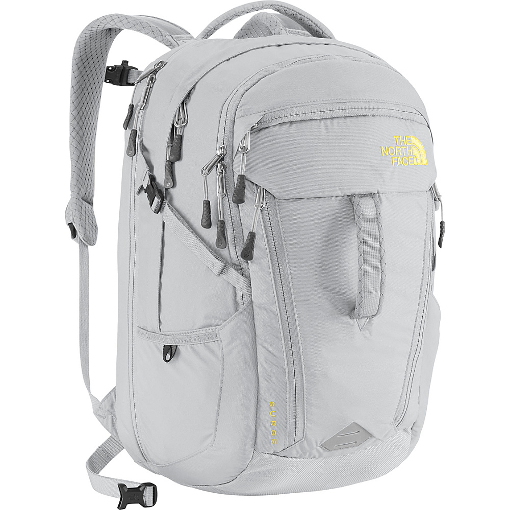 The North Face Women s Surge Laptop Backpack High Rise Grey Hamachi Yellow The North Face Laptop Backpacks
