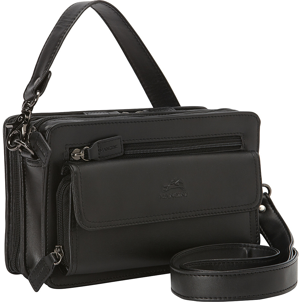 Mancini Leather Goods Compact Unisex Bag Black Mancini Leather Goods Other Men s Bags