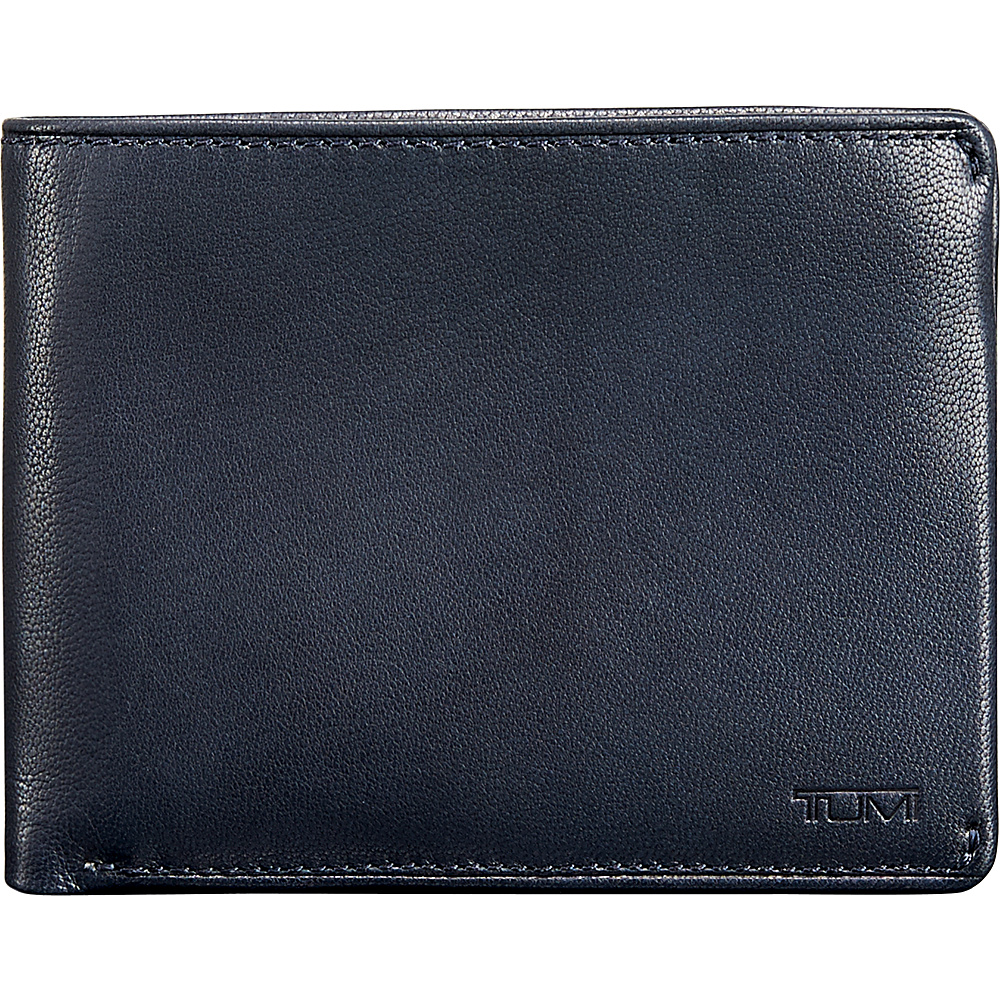 Tumi Chambers Global Double Billfold with ID Navy Tumi Mens Wallets