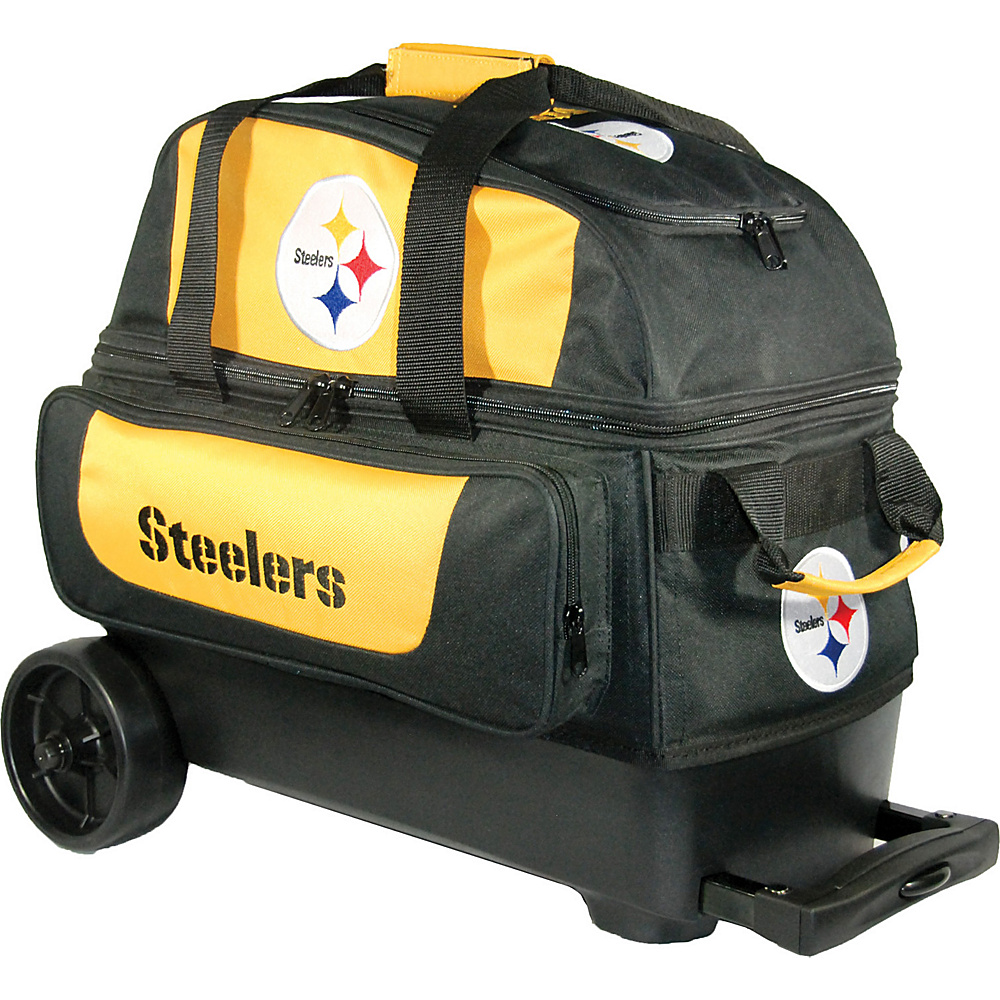 KR Strikeforce Bowling NFL Double Roller Bowling Bag Pittsburgh Steelers KR Strikeforce Bowling Bowling Bags