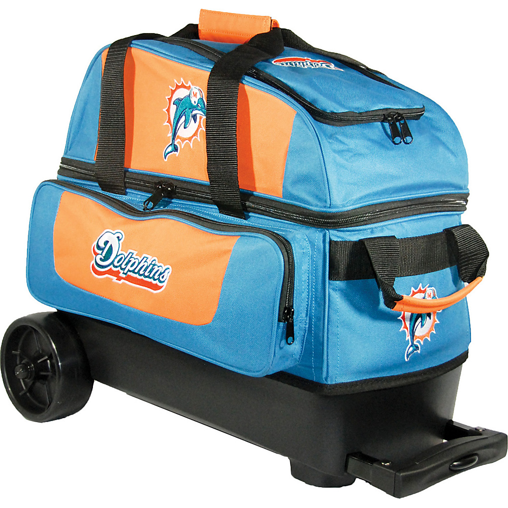 KR Strikeforce Bowling NFL Double Roller Bowling Bag Miami Dolphins KR Strikeforce Bowling Bowling Bags