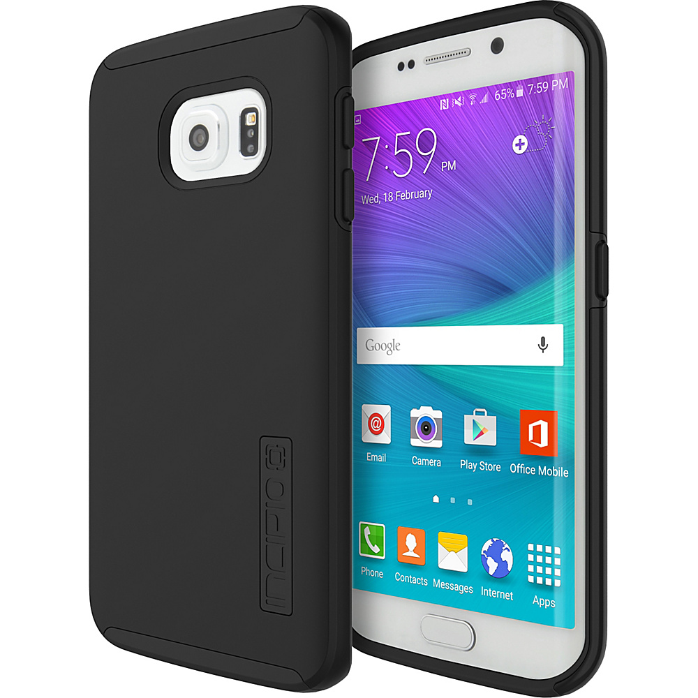 Incipio DualPro for Samsung Galaxy S6 Edge Black Black Incipio Personal Electronic Cases