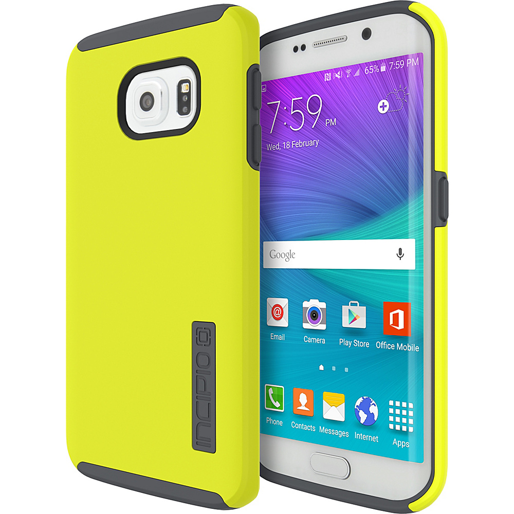 Incipio DualPro for Samsung Galaxy S6 Edge Lime Charcoal Incipio Electronic Cases
