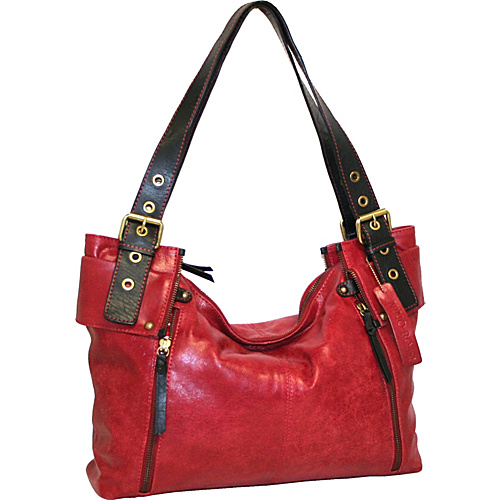 Nino Bossi Be Aggressive Tote Red - Nino Bossi Leather Handbags