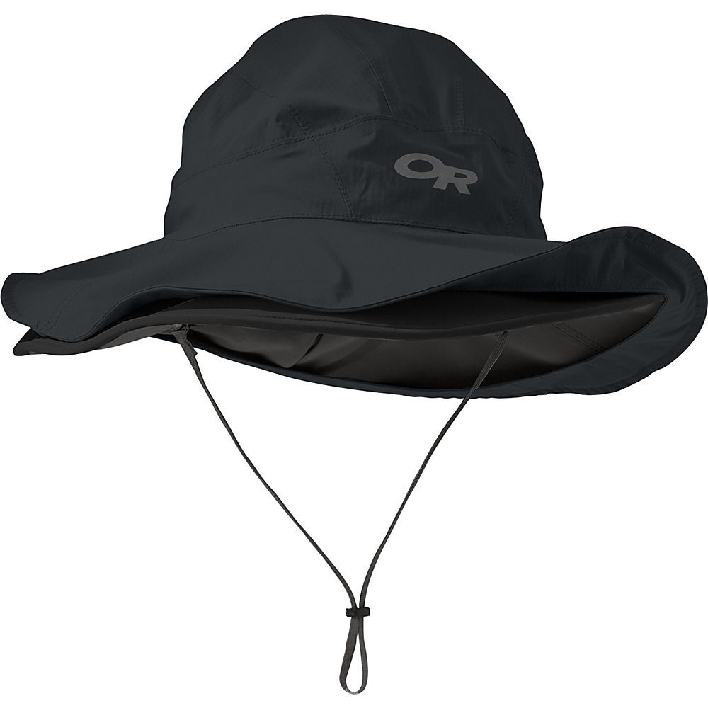 Outdoor Research Sunshower Sombrero Black Dark Grey Medium Outdoor Research Hats Gloves Scarves