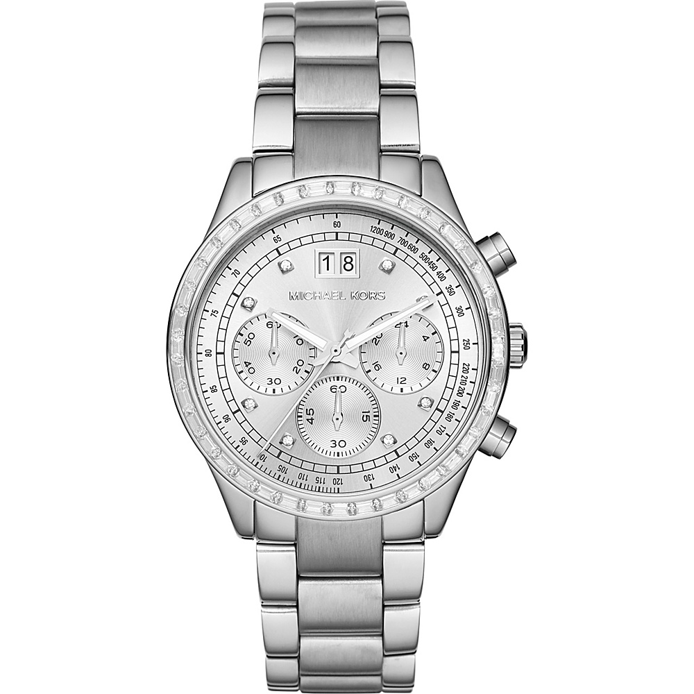 Michael Kors Watches Brinkley Chronograph Stainless Steel Watch Silver Michael Kors Watches Watches