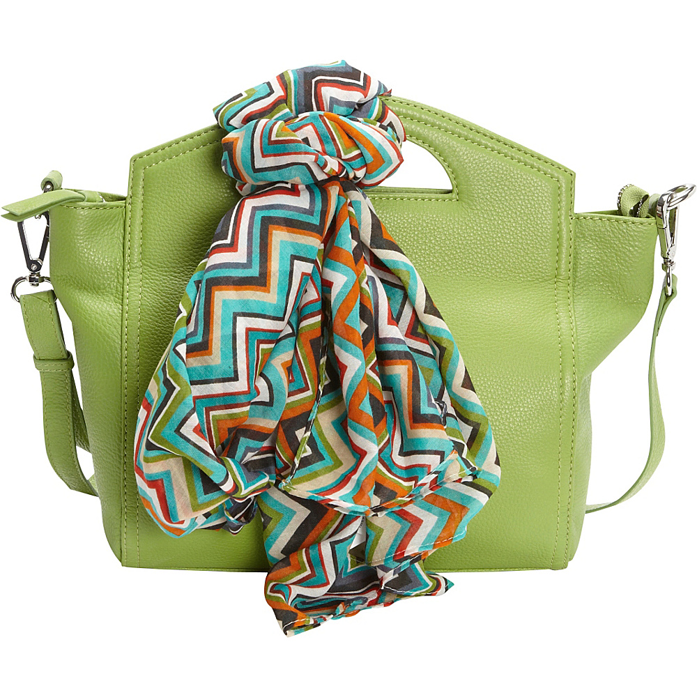 Hadaki Astrid Satchel Piquat Green - Hadaki Leather Handbags