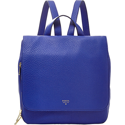Fossil Preston Backpack Sapphire - Fossil Leather Handbags