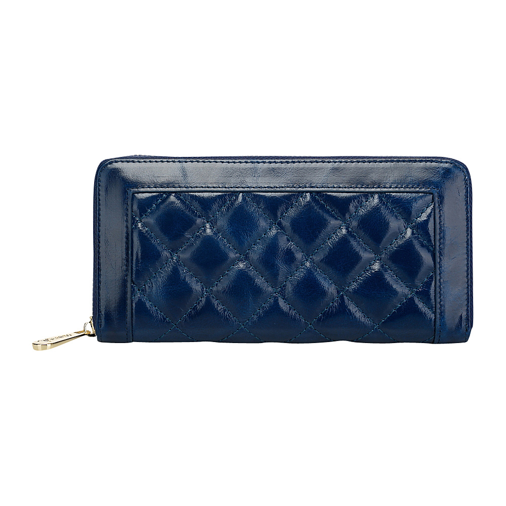 Vicenzo Leather Alexis Quilted Women s Leather Zip Wallet Coin Purse Blue Vicenzo Leather Women s Wallets