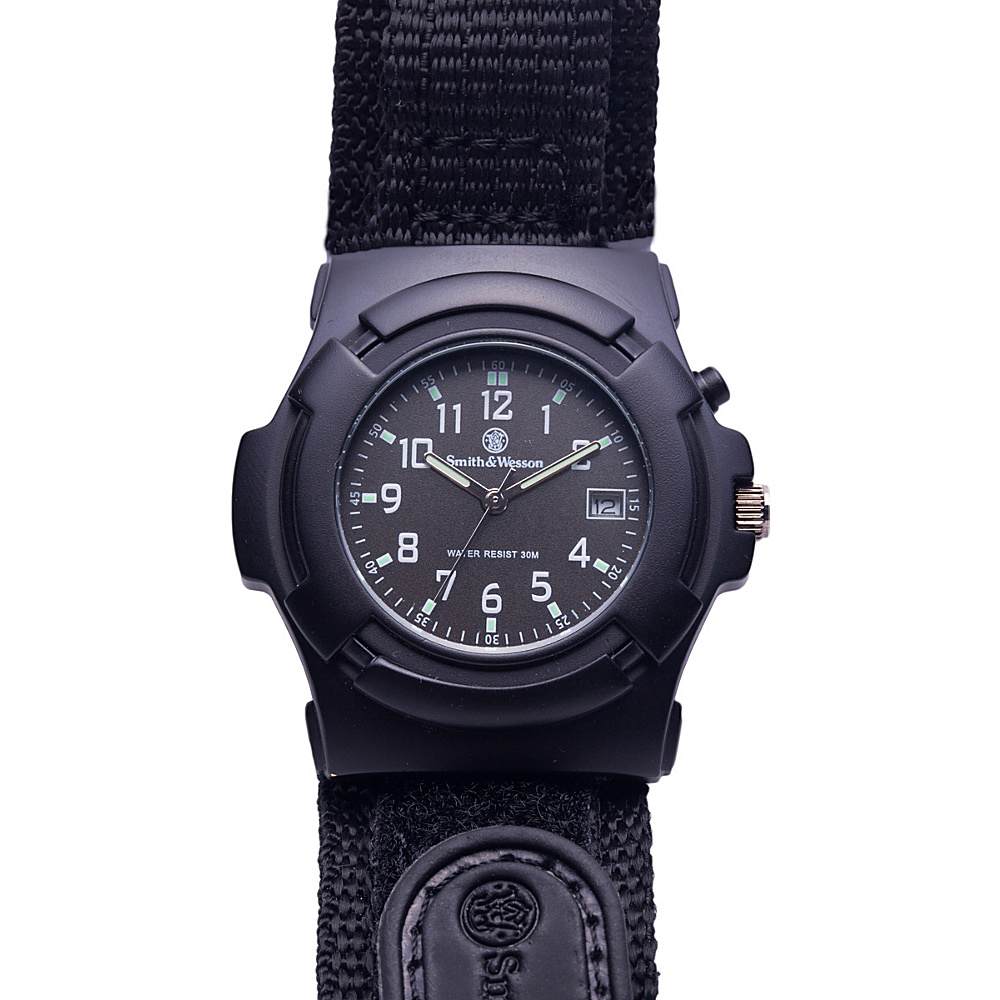 Smith Wesson Watches GLOW Lawman Watch with Nylon Strap Black Smith Wesson Watches Watches