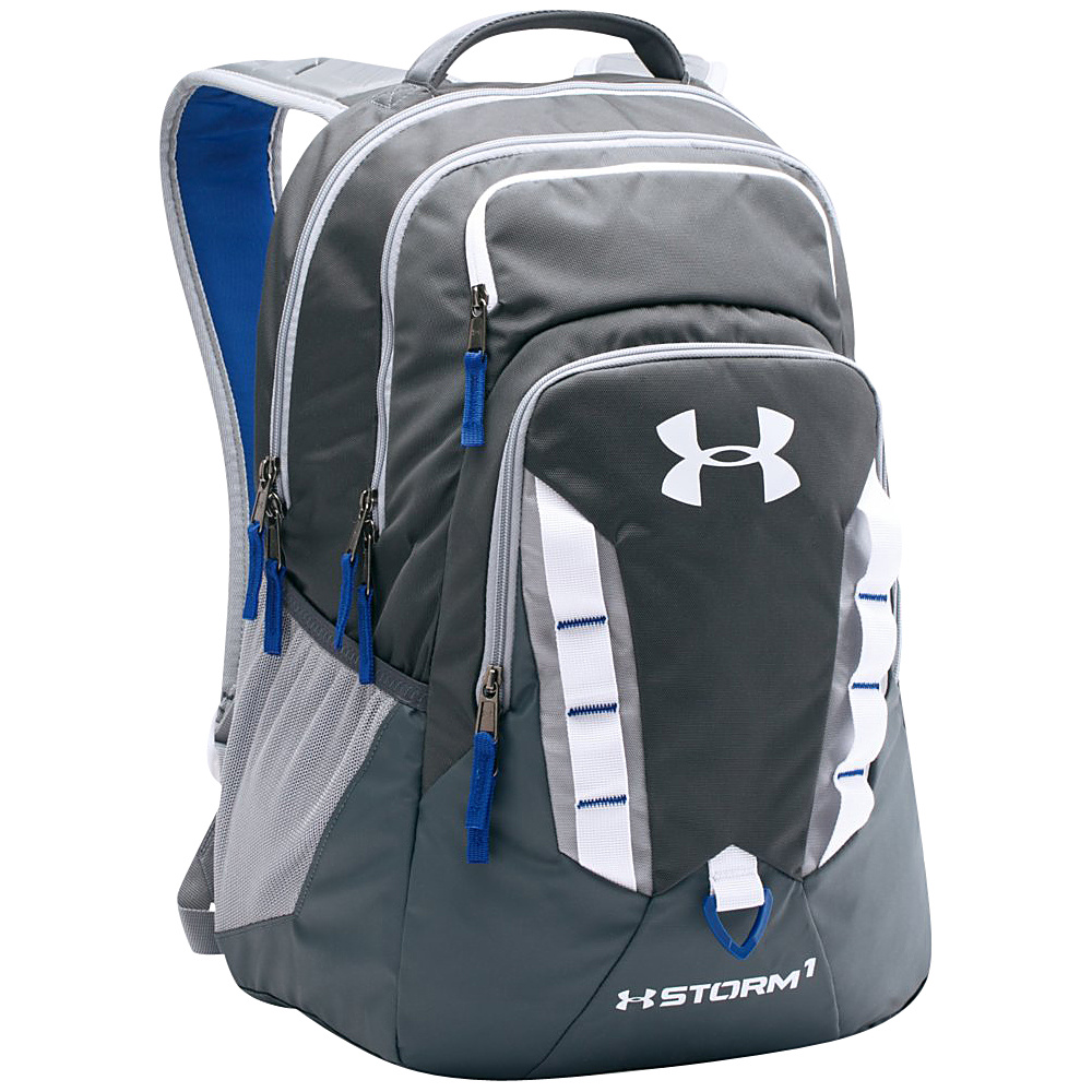 Under Armour Recruit Backpack Stealth Gray Royal White Under Armour Business Laptop Backpacks