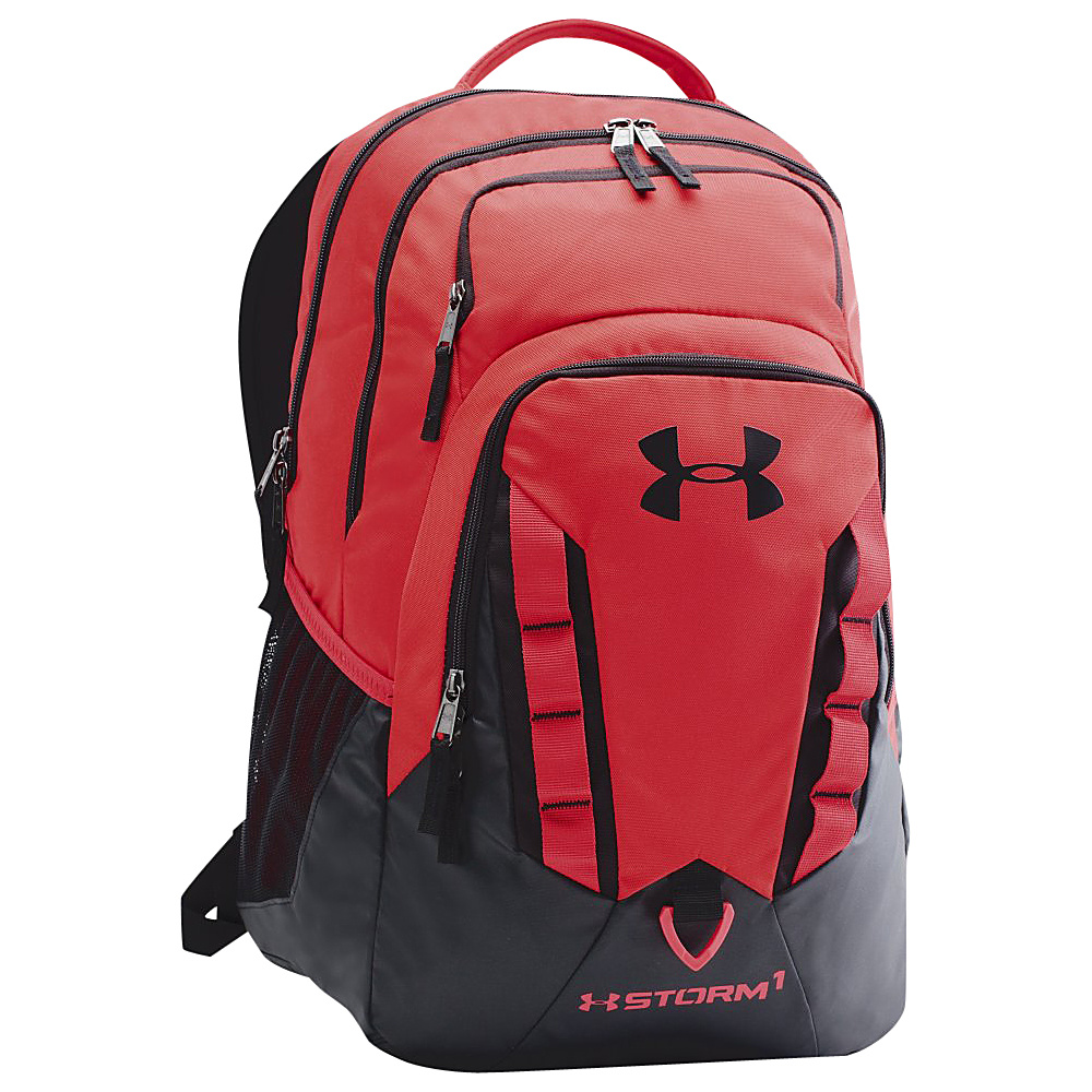 Under Armour Recruit Backpack Red Black Black Under Armour Laptop Backpacks